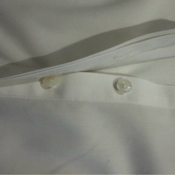 Classic Ivory Cotton Button-Down Blouse | Tailored Career Work Top - Picture 4 of 5